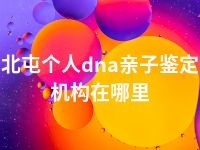 北屯个人dna亲子鉴定机构在哪里