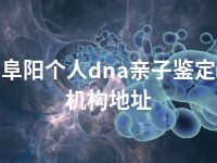 阜阳个人dna亲子鉴定机构地址