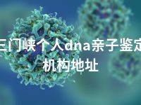 三门峡个人dna亲子鉴定机构地址