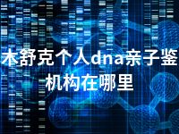 图木舒克个人dna亲子鉴定机构在哪里