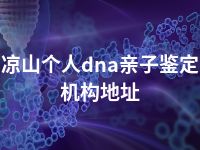 凉山个人dna亲子鉴定机构地址