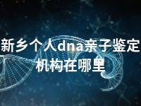 新乡个人dna亲子鉴定机构在哪里