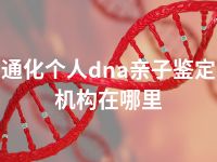 通化个人dna亲子鉴定机构在哪里