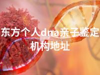 东方个人dna亲子鉴定机构地址