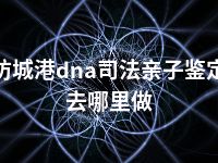 防城港dna司法亲子鉴定去哪里做