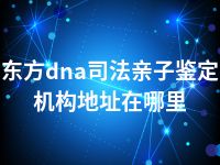 东方dna司法亲子鉴定机构地址在哪里