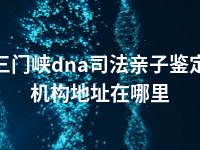 三门峡dna司法亲子鉴定机构地址在哪里