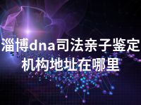 淄博dna司法亲子鉴定机构地址在哪里