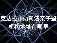 可克达拉dna司法亲子鉴定机构地址在哪里