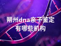 朔州dna亲子鉴定有哪些机构