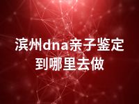 滨州dna亲子鉴定到哪里去做