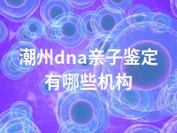 潮州dna亲子鉴定有哪些机构