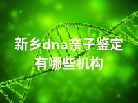 新乡dna亲子鉴定有哪些机构