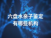 六盘水亲子鉴定有哪些机构