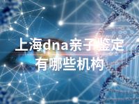 上海dna亲子鉴定有哪些机构