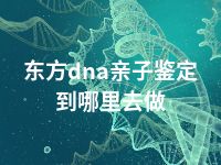 东方dna亲子鉴定到哪里去做