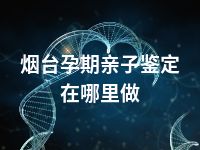 烟台孕期亲子鉴定在哪里做