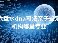 六盘水dna司法亲子鉴定机构哪里专业