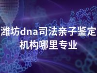 潍坊dna司法亲子鉴定机构哪里专业