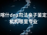 喀什dna司法亲子鉴定机构哪里专业