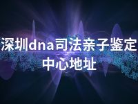 深圳dna司法亲子鉴定中心地址