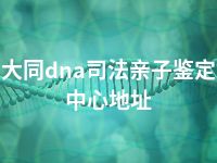 大同dna司法亲子鉴定中心地址