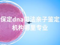 保定dna司法亲子鉴定机构哪里专业