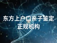 东方上户口亲子鉴定正规机构