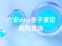 六安dna亲子鉴定机构查询