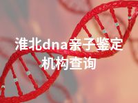 淮北dna亲子鉴定机构查询