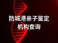 防城港亲子鉴定机构查询