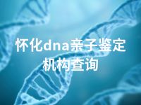 怀化dna亲子鉴定机构查询