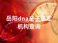 岳阳dna亲子鉴定机构查询