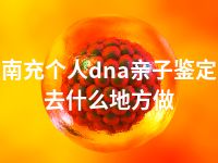 南充个人dna亲子鉴定去什么地方做