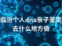 临汾个人dna亲子鉴定去什么地方做