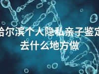 哈尔滨个人隐私亲子鉴定去什么地方做