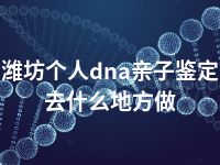 潍坊个人dna亲子鉴定去什么地方做