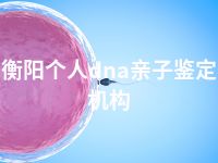 衡阳个人dna亲子鉴定机构