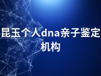 昆玉个人dna亲子鉴定机构