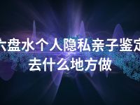 六盘水个人隐私亲子鉴定去什么地方做