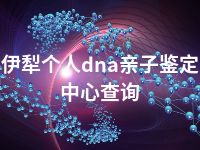 伊犁个人dna亲子鉴定中心查询