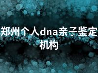 郑州个人dna亲子鉴定机构