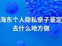 海东个人隐私亲子鉴定去什么地方做