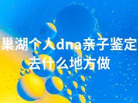 巢湖个人dna亲子鉴定去什么地方做