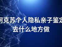 阿克苏个人隐私亲子鉴定去什么地方做