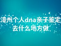 漳州个人dna亲子鉴定去什么地方做