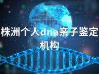 株洲个人dna亲子鉴定机构