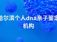 哈尔滨个人dna亲子鉴定机构