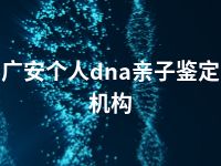 广安个人dna亲子鉴定机构