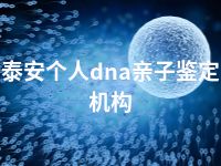 泰安个人dna亲子鉴定机构